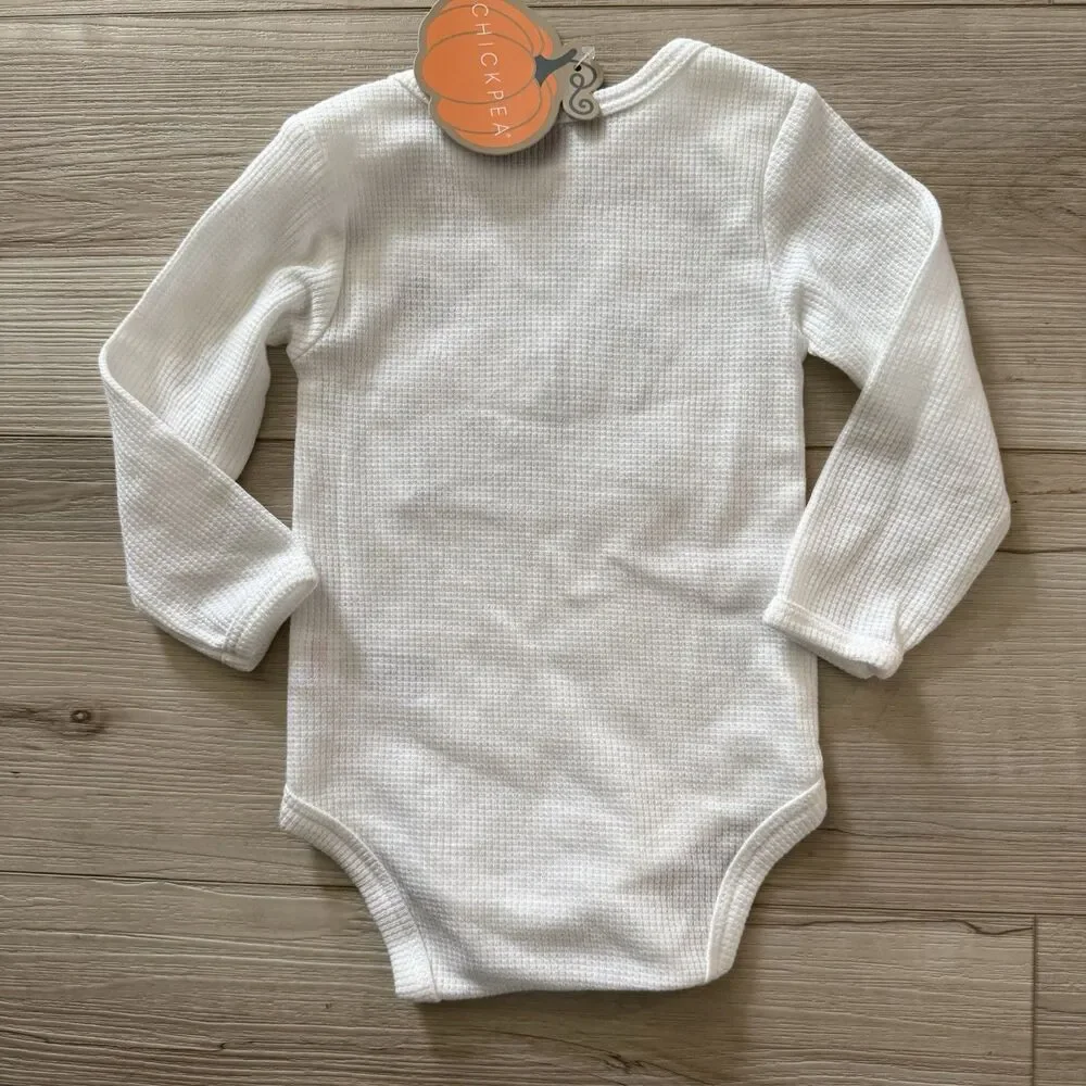 NWT First Halloween One Piece 3-6 Months Unisex Ghost Long Sleeve Candy Corn